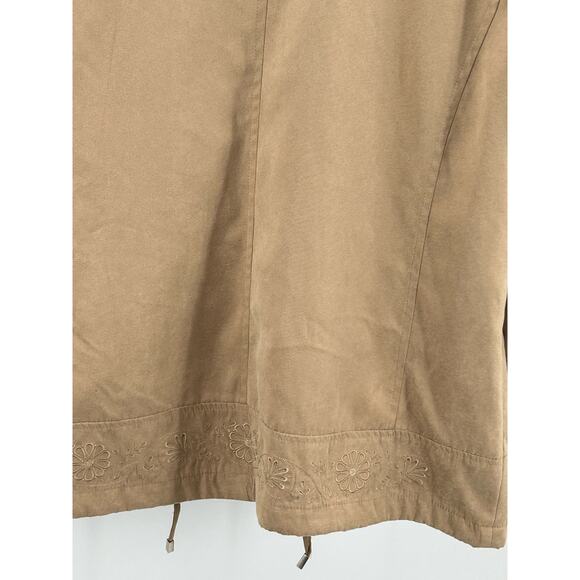 London Fog Windbreaker Jacket Womens Sz XLarge Beige Drawstring - Picture 13 of 13